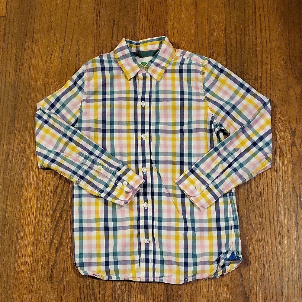 Boden Blue and Yellow Casual Button Down Shirt